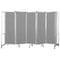 National Public Seating Room Divider, 6' Height, 5 Sections, Grey Panels and Grey Frame RDG6-5PT02 - alternate 8